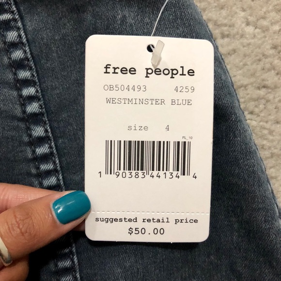 ❌SOLD❌NWT Free People Denim Skirt - Picture 5 of 5